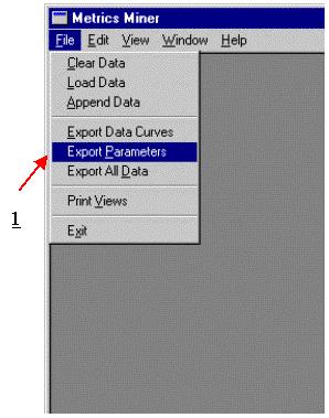 C. Select Parameter(s) to Export Once the data has been loaded, subsequent wafer maps or data exports can be