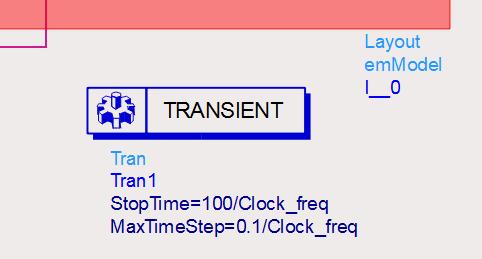 In this particular case, we are using the time-domain SPICE-like simulator in ADS called Transient.
