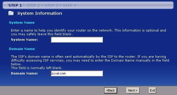 Chapter 3 Connection Wizard 3.2.2 Domain Name The Domain Name entry is what is propagated to the DHCP clients on the LAN.