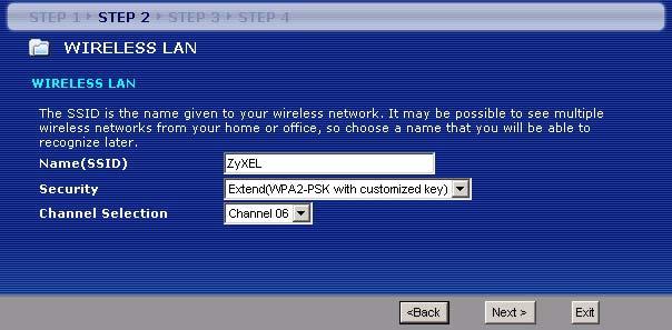 Chapter 3 Connection Wizard Figure 15 Wizard Step 2: Wireless LAN The following table describes the labels in this screen.