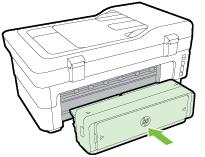Install the accessories This section contains the following topics: Install the automatic two-sided printing accessory (duplexer) Turn on accessories in the printer driver Install the automatic