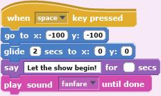 Summary of concepts/ skills of Scratch programing Concept Explanation