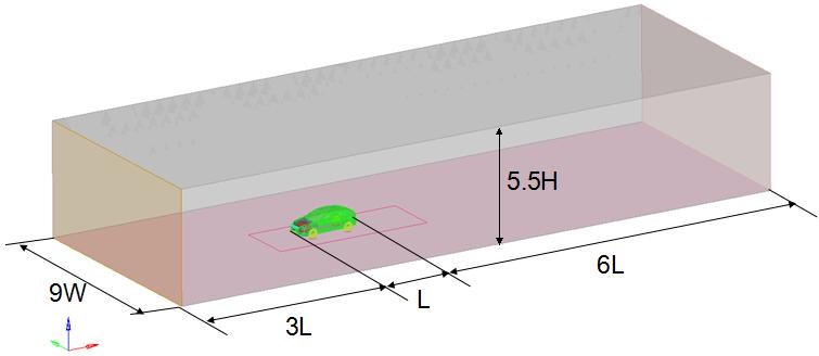 Hypermesh is used to compute triangular surface mesh, with different mesh size for different parts.