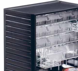 visible storage cabinets The overall size of the series 290 is half of the series 550.