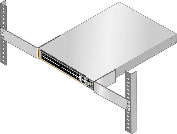 x550 Series Installation Guide for Virtual Chassis Stacking Overview of Installing the Switch in an Equipment Rack You can install the switch in a