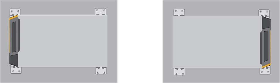 Chapter 5: Installing the Switch on a Wall Switch Orientations on a Wall You can install the switch on a wall with the front panel on the left or right, as shown in Figure 34.