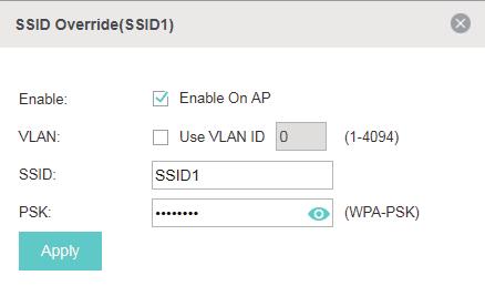 4.5 WLANs You can specify a different SSID name and password to override the previous SSID. After that, clients can only see the new SSID and use the new password to access the network.