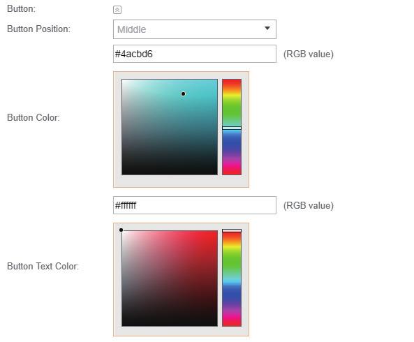 Button Color: Select your desired login button color through the color picker or by entering the RGB value manually.