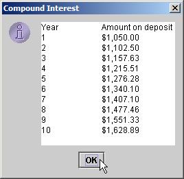 1 // Fig. 5.6: Interest.java 2 // Calculating compound interest. 3 import java.text.numberformat; // class for numeric formatting 4 import java.util.