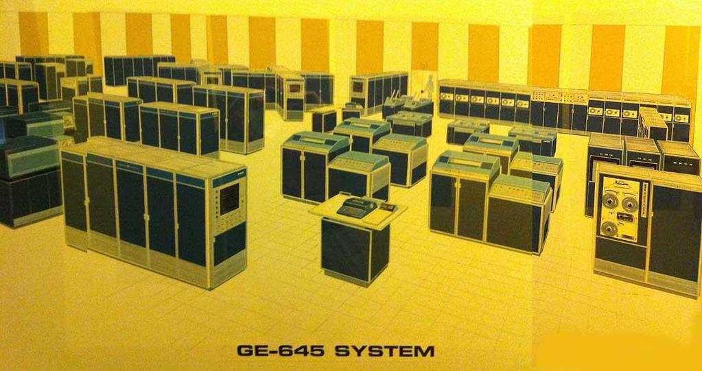 MULTICS (1) Multics Multiplexed Information and Computing Service A time-shared, multi-processor mainframe "computing utility" Originally started by MIT, GE, and Bell Labs for GE-645, a 36-bit