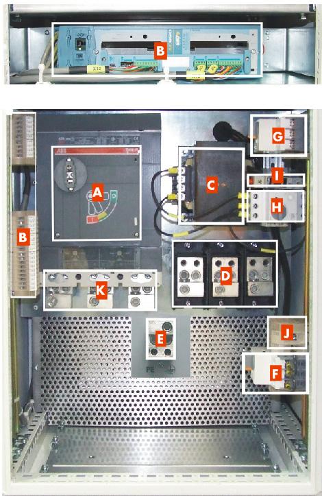 Components : Bottom Wire Entry A Isolator B C D Control Module/Control Terminals Auxiliary Transformer Set the transformer taps - see page 13.