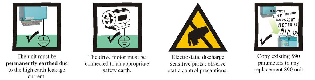 Safety IMPORTANT: Please read this information BEFORE installing the equipment. Hazards to Personnel WARNING! This equipment can endanger life through rotating machinery and high voltages.