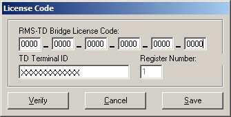 Step 5: License Code Before you can perform an authorization, you will need to input a valid license code. Click Code the button and choose License from the top of the screen.
