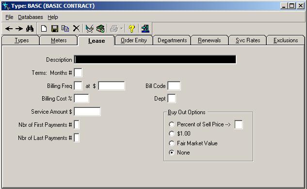 Setting Lease Contracts (Optional) You set up default settings for your lease contracts in the Contract Type Lease tab.