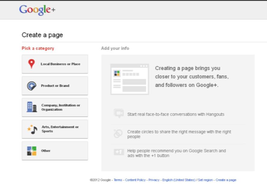 3. Create a G+ Business Page So you ve got step 1 and 2 complete. Let s move on to business pages. Login to your G+ account.