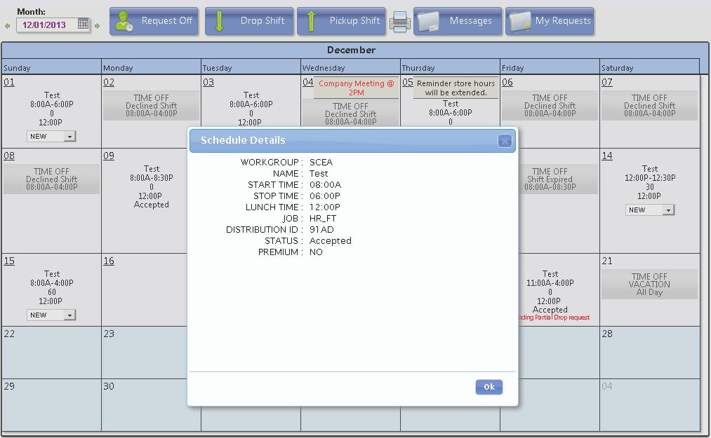 Features - menu options Schedule Preference Allows you to specify which days / hours for your work preference.