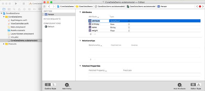 Using Core Data Select Use Core Data as option for new project.