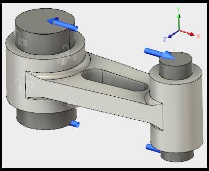 Note: In this study, the small pin behaves like a simply supported beam. The end faces are free to rotate about the Z axis as the pin bends under load.