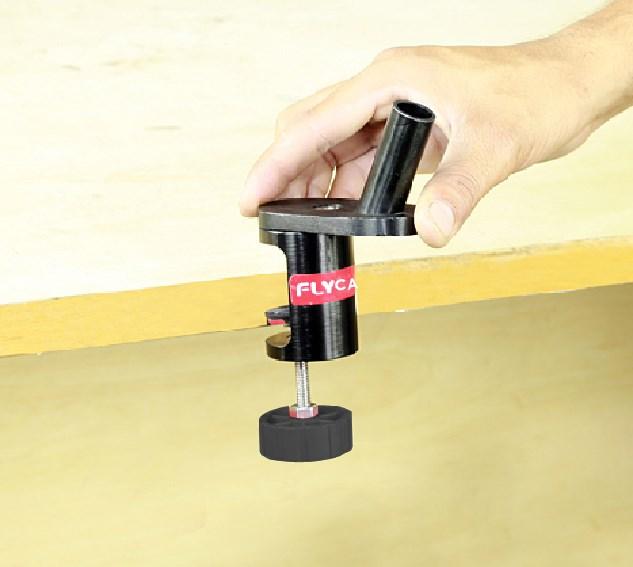Then attach handle onto the clamp, it helps achieving balance in just seconds