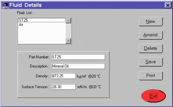 Pressurements PressCal Users Manual Managing Fluid Details Click on Setup > Fluids within the Menu Bar to open the Fluid Details window as shown in Figure 2-4. Figure 2-4. Fluid Details Window gmp05.