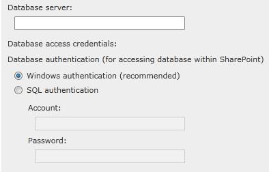 service applicatin and cnfigure the access credentials. We recmmend yu use Windws authenticatin. If yu want t use the SQL authenticatin, enter the credential t access the database server.