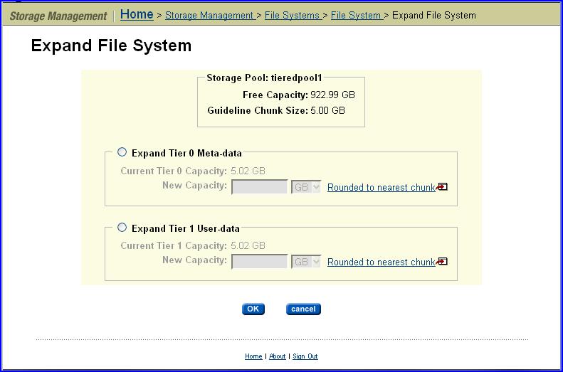 like the following: For a tiered file system, the Expand File