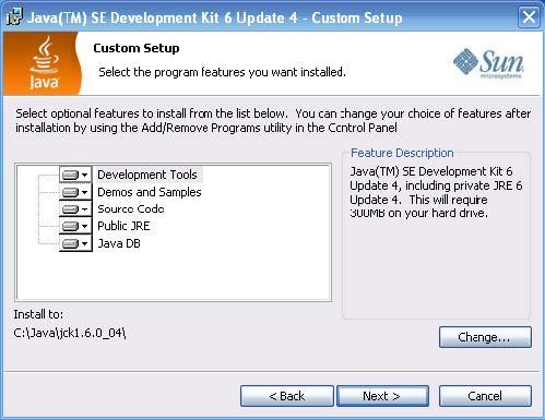 Change the installation Folder as per requirement or to default