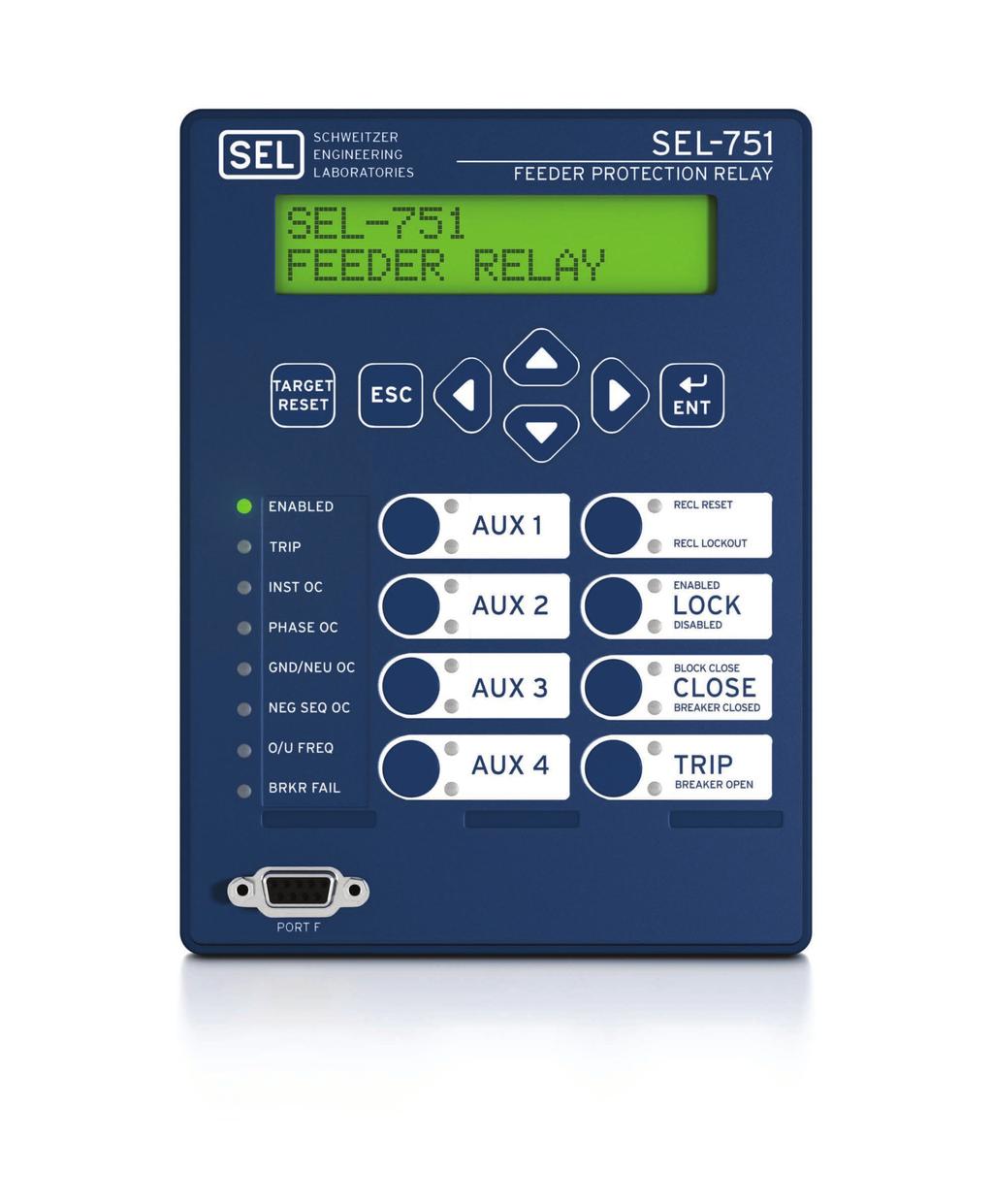 Product Overview The 2-line by 16-character (2 16) LCD provides navigation, relay control, data, and diagnostics via default messages or up to 32 customizable display messages.