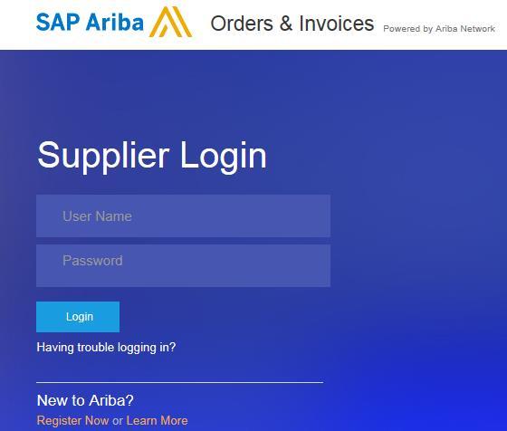 Login as Adminstrator Ariba Network Login Page To log into suppliers account click on https://supplier.