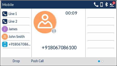 softkey. A Bluetooth pairing request displays on both the Mitel 6930 SIP Phone and your mobile device. 4.