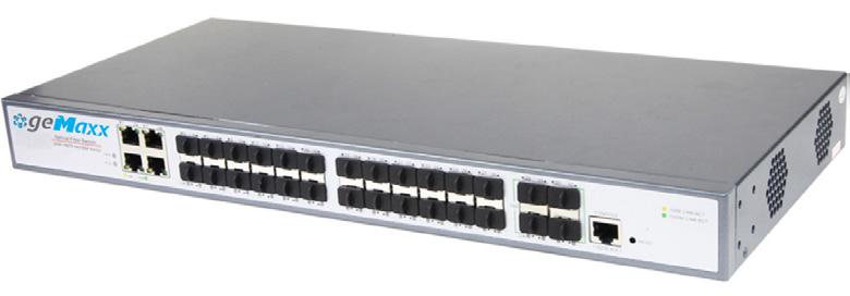 24x Gigabit SFP Optical Ports + 4x Gigabit RJ45 Ports + 4x 10G Optical Ports Optical Standard: 100BASE-FX, 1000BASE-X Packet Buffer Memory: 32Mb MAC Address Table: 32K Support dynamic/ static binding