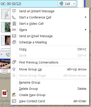 Contact Groups Create new groups and move or copy contacts into
