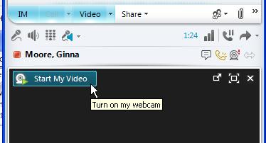 Video Calls You can also initiate a video call from the Contact Card or by right-clicking on a contact and choosing