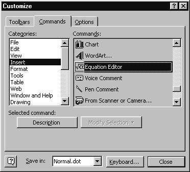 8.4 User-defined buttons on the toolbar 133 Figure 8.