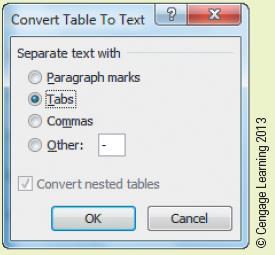 Converting Text to a Table and a Table to Text