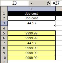 If required, you can reduce the total price when the customer orders a certain amount of [Copies]: =IF((Z13+Z26)>0,SUM(Z13, Z26)*VLOOKUP(Z13,CopiesTable,2,TRUE),9999.99).