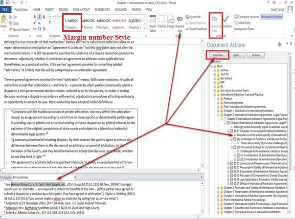 To check your new margin number has been inserted correctly, toggle (flick) back to your Word document and there you should see your new margin number inserted.