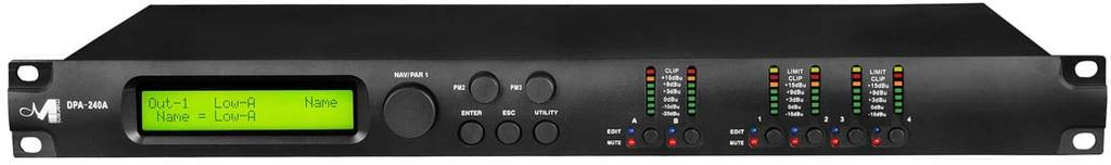 DPA-240A Digital Speaker Processor User Manual Described below are the functions of the front panel control buttons and encoders for the DPA- 240A.