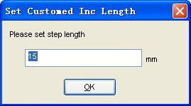 The user can implement stepping operation via the mouse, keyboard, or operation panel. Once a numeric direction key is triggered the corresponding axis will move a fixed step length.