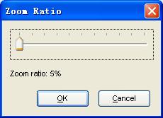 Set Zoom Ratio To show the machining file track in the Trace window at an appropriate scale. The easiest way to set the ratio is adjusting by rolling the mouse wheel.