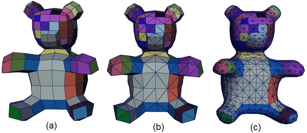 Extraordinary vertices of the mesh are also limited to the number of extraordinary vertices at the first resolution after conversions and they have the same as smoothness of extraordinary vertices in