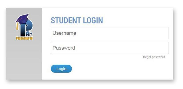 Login When the student accesses PassAssured's Student Learning Center, the initial log in screen appears.