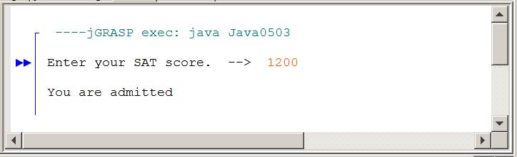 Figure 5.3 // Java0503.java // This program demonstrates two-way selection with <if..else>. import java.util.