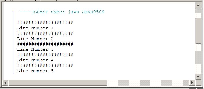 Program Java0509.java, in figure 5.9, is a slight variation on the previous program. This program demonstrates how to execute multiple statements in a loop control structure.