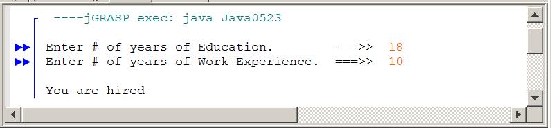 ===>> "); int education = input.nextint(); System.out.