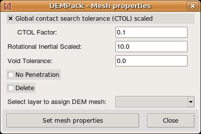 26 CHAPTER 3. MESH DEFINITION 3.1.1 DEM Mesh In gure 3.2 appears the window of DEM mesh denition properties. The user must select an available layer in order to dene the mesh. Figure 3.