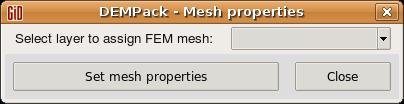 elements will interact. Figure 3.3: Properties window denition for DEM-Rigid meshes 3.1.3 FEM mesh In gure 3.