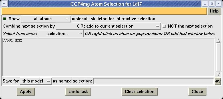 CCP4 Molecular Graphics - Atom Selection file:///e:/ccp4mg-win/help/selection.