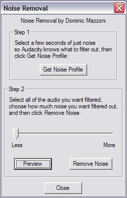 The Noise Removal window will now close automatically. 4. Then select the segment of audio you wish to remove noise from.