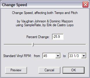 High Speed Recording of your Vinyl (Optional) Using the ittusb with Audacity software, you are able to quickly record your 33 1/3 speed vinyl into the computer and use the software to adjust the